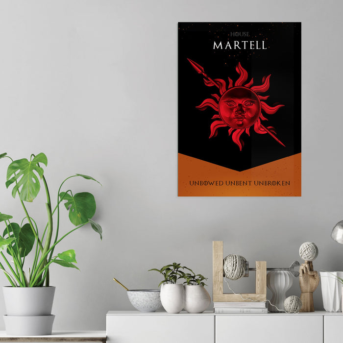 GOT House Martell - Acrylic Wall Art Poster Print