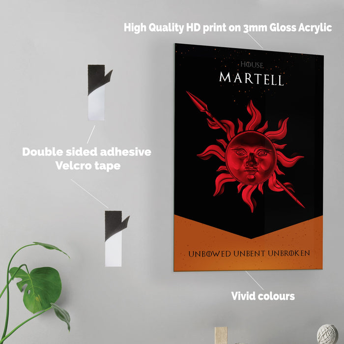 GOT House Martell - Acrylic Wall Art Poster Print