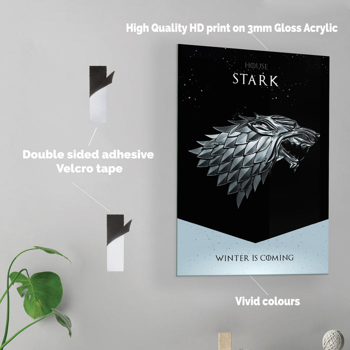 GOT House Stark - Acrylic Wall Art Poster Print