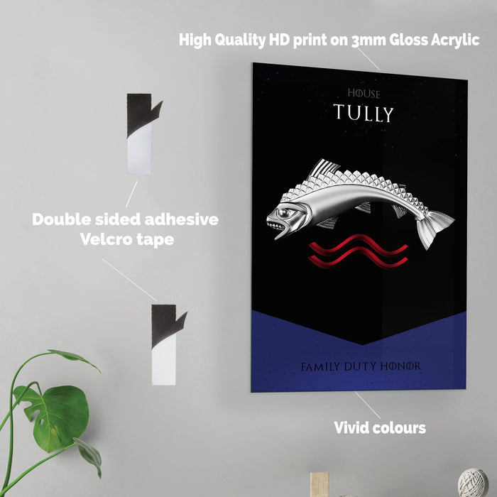 GOT House Tully - Acrylic Wall Art Poster Print