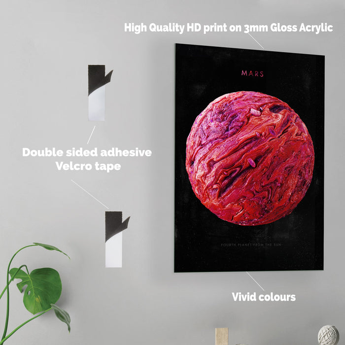 Abstract Mars - Acrylic Wall Art Poster Print