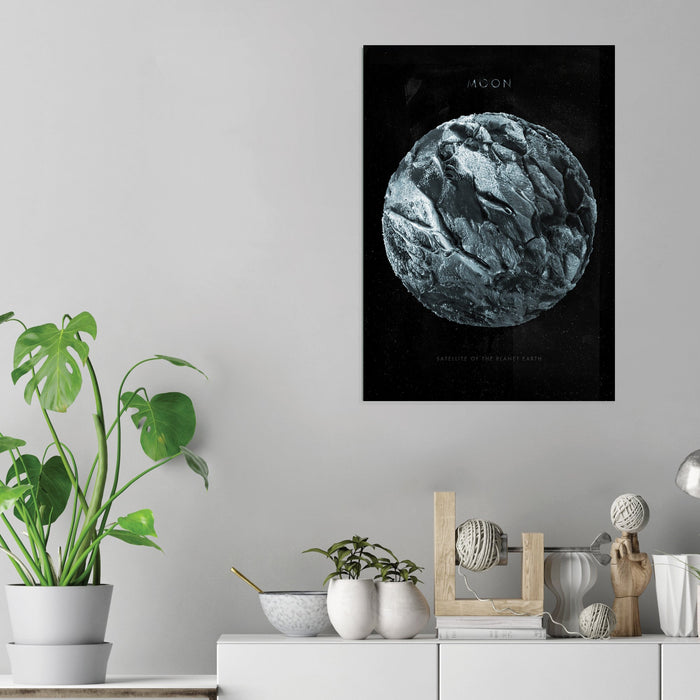 Abstract Moon - Acrylic Wall Art Poster Print