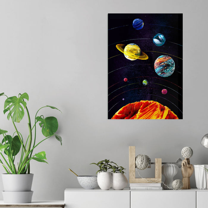 Abstract Solar System - Acrylic Wall Art Poster Print