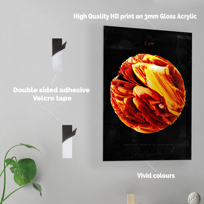 Abstract Sun - Acrylic Wall Art Poster Print