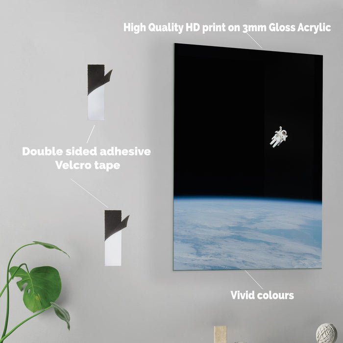 Floating in Space - Acrylic Wall Art Poster Print