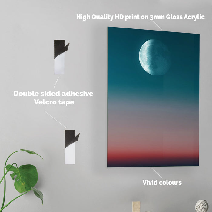 Moon Sky - Acrylic Wall Art Poster Print