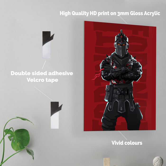 Fortnite Black Knight - Acrylic Wall Art Poster Print