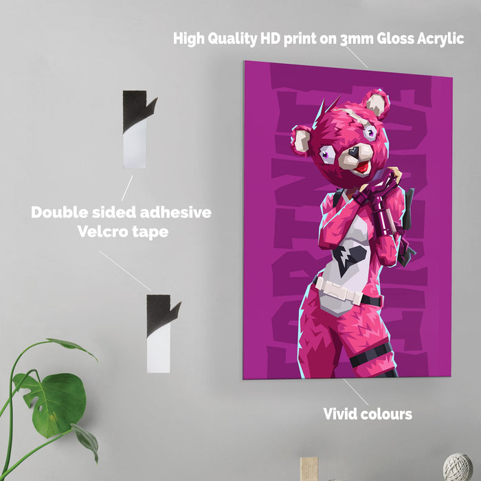 Fortnite Cuddle - Acrylic Wall Art Poster Print