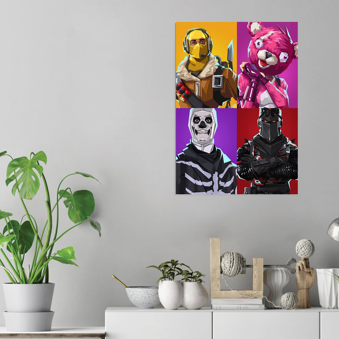 Fortnite Team - Acrylic Wall Art Poster Print