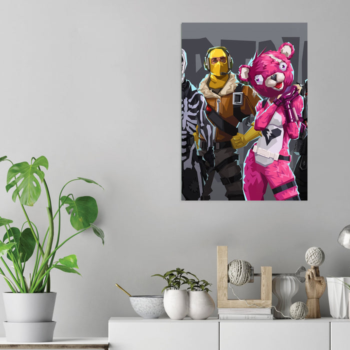Fortnite Team - Acrylic Wall Art Poster Print