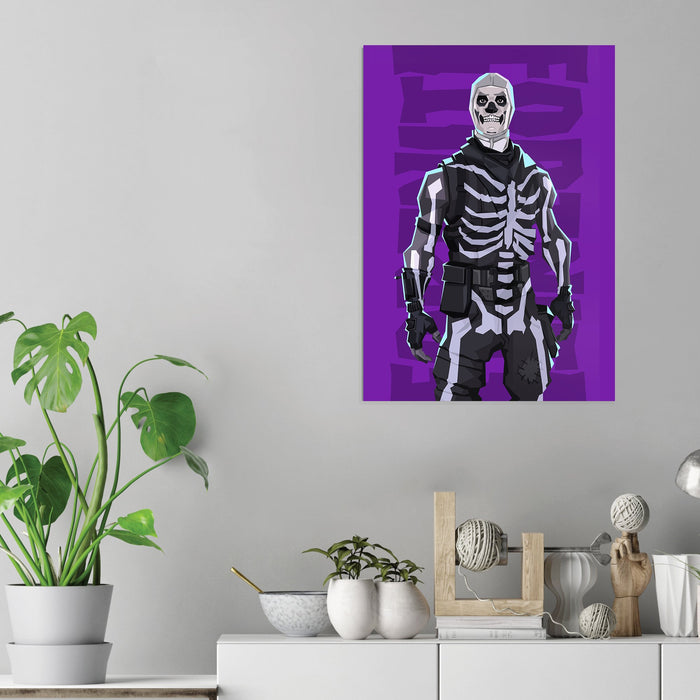 Fortnite Skull Trooper - Acrylic Wall Art Poster Print