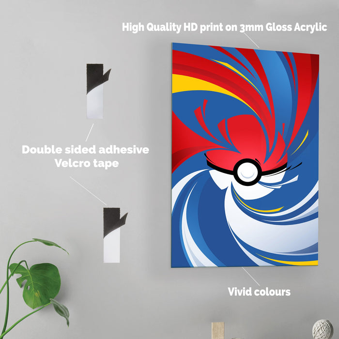 Pokémon Ball - Acrylic Wall Art Poster Print