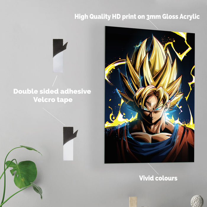 Super Saiyan - Acrylic Wall Art Poster Print