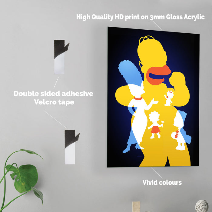 Simpsons - Acrylic Wall Art Poster Print