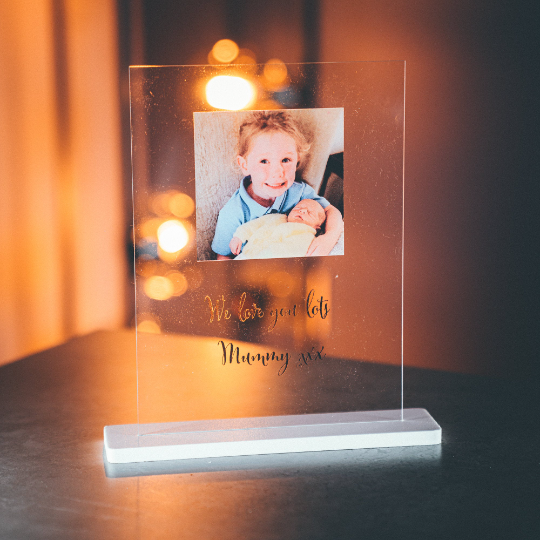 Personalised Acrylic Plaque, Custom Message, Upload your Photo, FREE Gift Wrapping