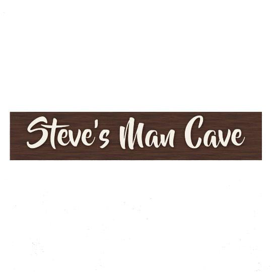 Personalised Wooden Sign (Your Text) - Custom Solid Wood Mancave Signage, Wall Plaque, Kitchen Home Gift