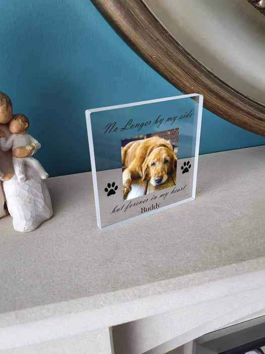 Personalised Pet Remembrance, Memorial Acrylic Glass Block Plaques, Add Photo and Personalisation - Bereavement/ Sympathy Gift