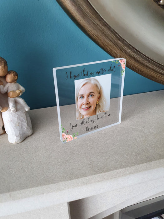 Personalised Remembrance, Memorial Acrylic Glass Block Plaques, Add Photo and Personalisation - Bereavement/ Sympathy Gift