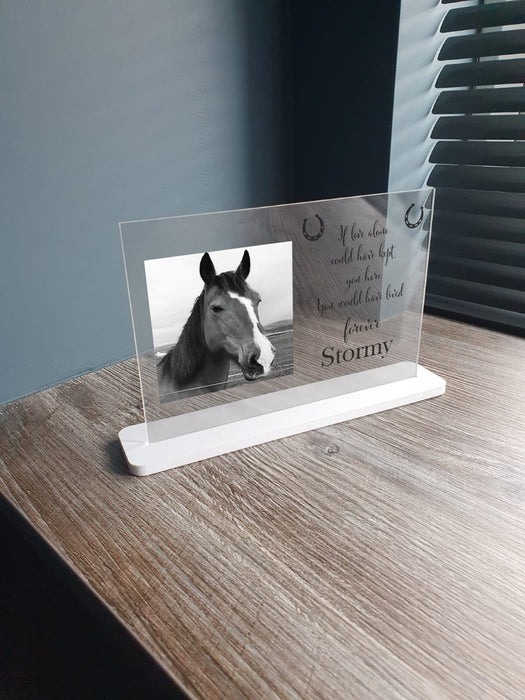 Personalised Pet Remembrance, Memorial Acrylic Glass Plaque, Add Photo and Personalisation - Bereavement/ Sympathy Gift