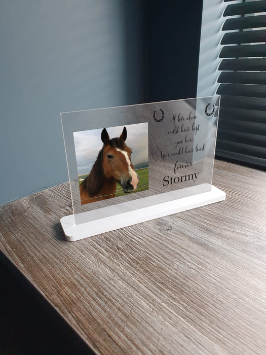 Personalised Pet Remembrance, Memorial Acrylic Glass Plaque, Add Photo and Personalisation - Bereavement/ Sympathy Gift