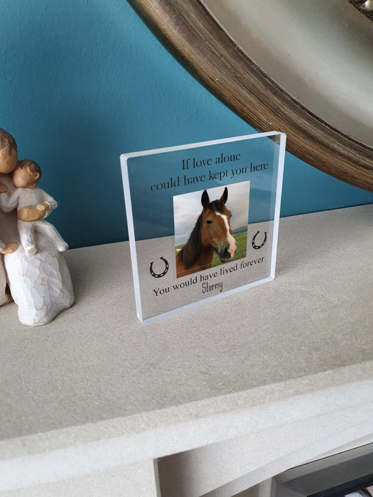 Personalised Pet Remembrance, Memorial Acrylic Glass Block Plaques, Add Photo and Personalisation - Bereavement/ Sympathy Gift