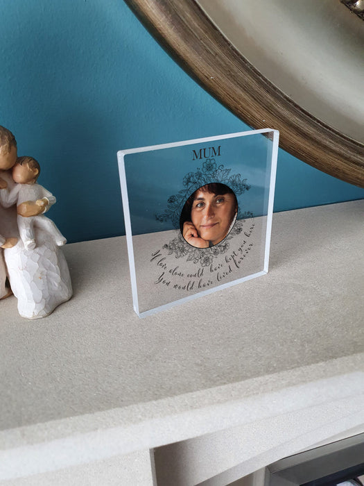 Personalised Remembrance, Memorial Acrylic Glass Block Plaques, Add Photo and Personalisation - Bereavement/ Sympathy Gift