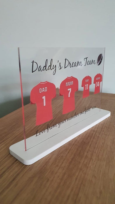 Personalised Rugby Shirt Plaque