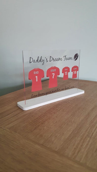 Personalised Rugby Shirt Plaque