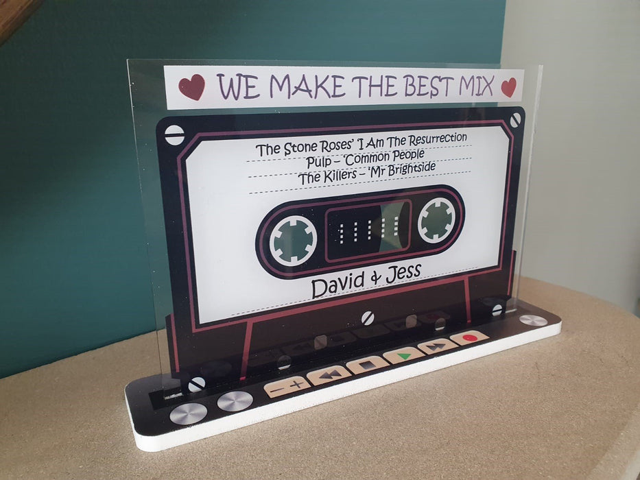 Perfect Gift, Personalised Acrylic Mixtape, FREE Gift Wrapping - Mixtape