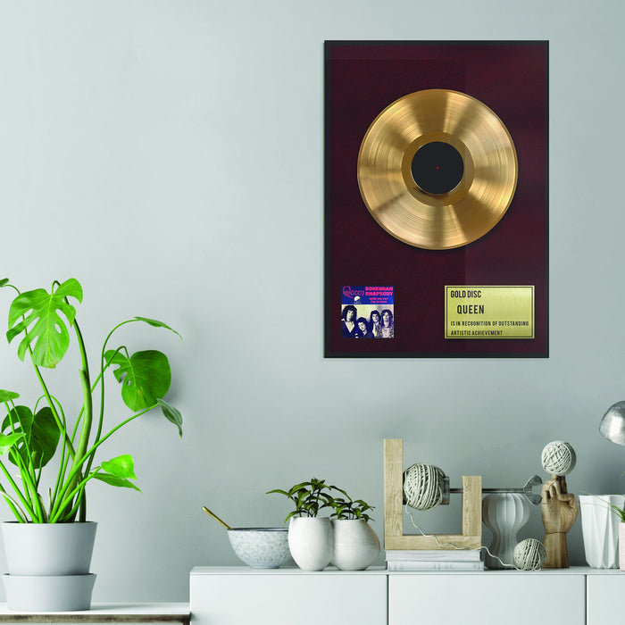 Personalised Life-size Acrylic 12" Vinyl LP Record Wall Plaque, Custom Artist, Custom Song - Platinum or Gold Finish