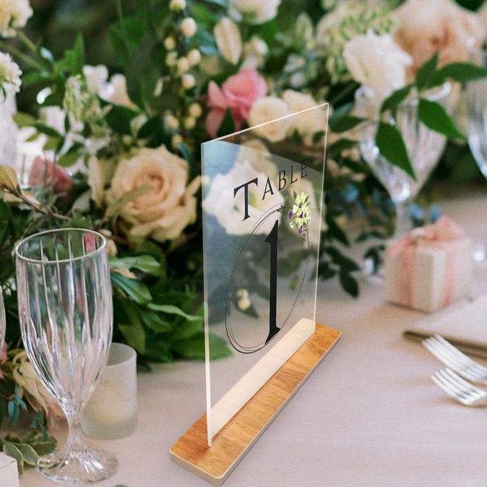 Personalised Colourful Wedding Acrylic Glass Table Numbers, Acrylic Table Number, Centrepiece Decoration