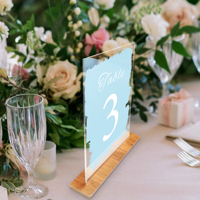 Personalised Colourful Wedding Acrylic Glass Table Numbers, Acrylic Table Number, Centrepiece Decoration