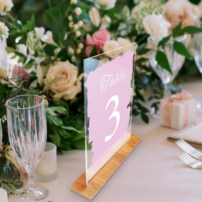 Personalised Colourful Wedding Acrylic Glass Table Numbers, Acrylic Table Number, Centrepiece Decoration