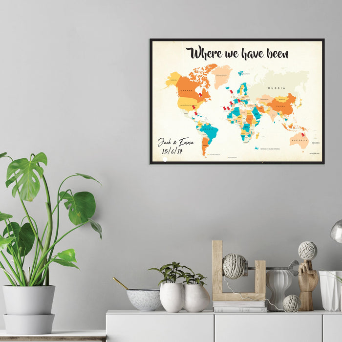 Perfect Gift, Places We've Been in HD Acrylic Glass, High Definition Printed Gift Present - 'Where We Have Been'
