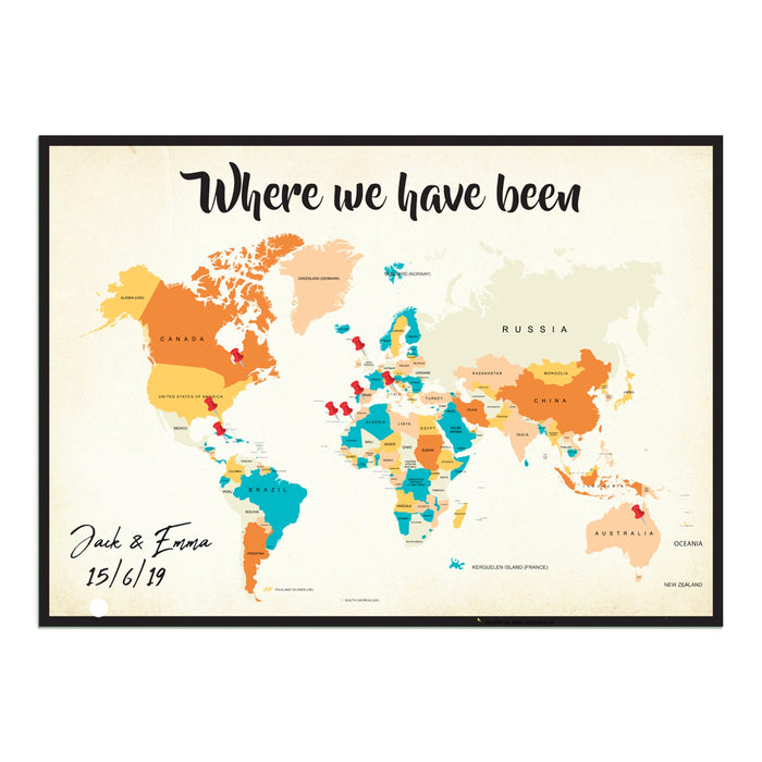 Perfect Gift, Places We've Been in HD Acrylic Glass, High Definition Printed Gift Present - 'Where We Have Been'