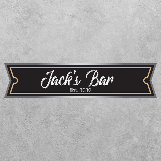Personalised Bar Sign Custom Text (YOUR NAME), Bar Sign Style Pub Signage Plaque Home Bar Indoor Outdoor Name Sign Gift Present