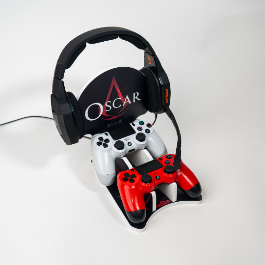 Personalised Double Controller Holder | Electronics Stand | Video Game Styles | Free Delivery