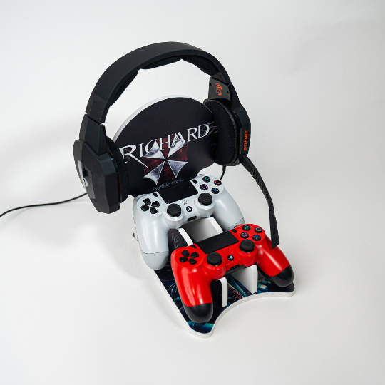 Personalised Double Controller Holder | Electronics Stand | Video Game Styles | Free Delivery