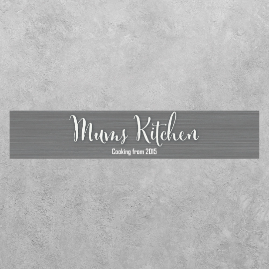 Personalised Wooden Sign, Mums Kitchen, Custom Solid Wood  Signage, Wall Plaque, Kitchen Home Gift - Grey