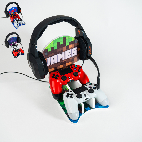Personalised Double Controller Holder for Kids | Electronics Stand | Free Delivery