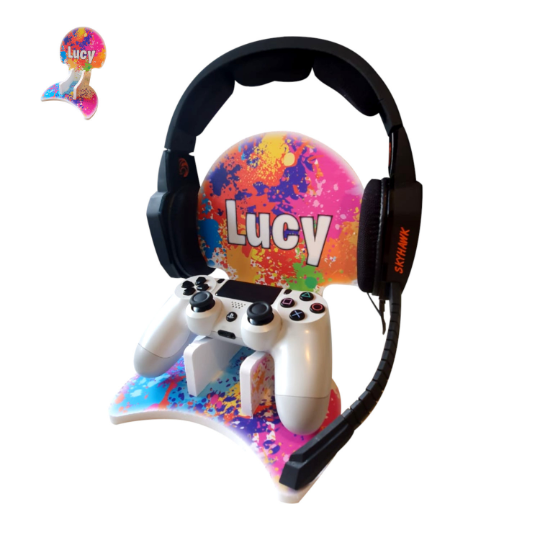 Personalised Gaming Bundle Controller Headset Stand, Gamer Holder, Xbox Gift, Game Gift Present Holder Headphone Stand