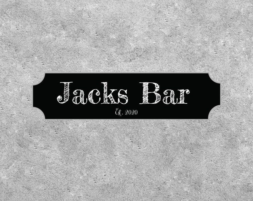 Personalised Jumbo Bar Sign Custom Text, 4 Designs, Pub Signage Indoor Outdoor Waterproof Custom Sign