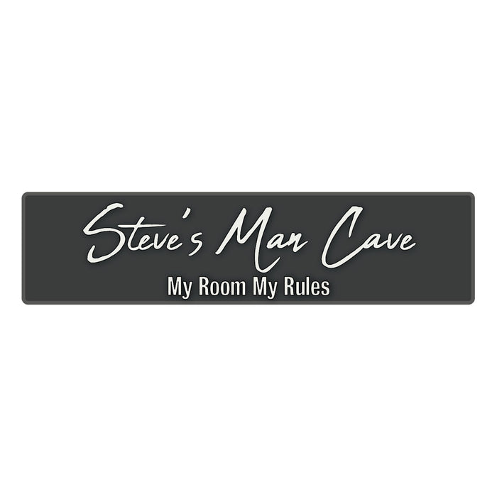 Personalised Mancave Sign (Your Text) - My Room My Rules